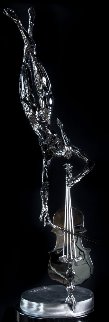 Flying Cellist Stainless Steel Sculpture 2014 38 in Sculpture - Boban Ilic Flying Cellist Stainless Steel Sculpture 2014 38 in Sculpture - Boban Ilic