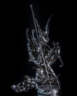 St. George And the Dragon Stainless Steel Original Sculpture 36 in Sculpture - Boban Ilic St. George And the Dragon Stainless Steel Original Sculpture 36 in Sculpture - Boban Ilic