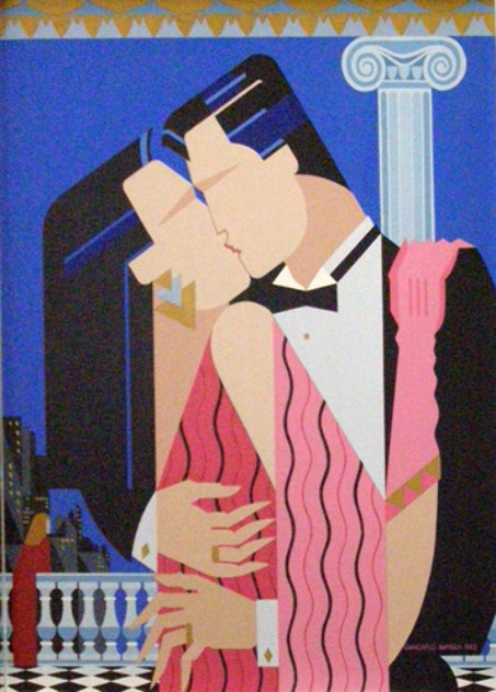 Kiss 1983 35x25 Original Painting by Giancarlo Impiglia