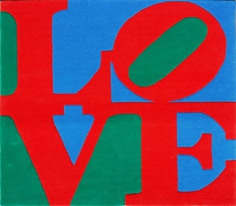Chosen Love Wool Tapestry 1995 72x72 Tapestry - Robert Indiana