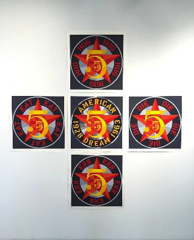 American Dream #5 Suite of 5 1980 Limited Edition Print - Robert Indiana