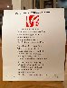 Love (Poem) TP 1997 - Unique Trial Proof Works on Paper (not prints) by Robert Indiana - 1
