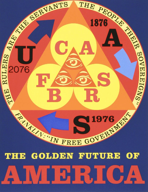 Golden Future of America Limited Edition Print by Robert Indiana