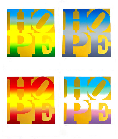 Four Seasons of Hope (Gold Portfolio) 2012 HS - Huge Limited Edition Print - Robert Indiana