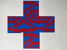 Love Cross 1968 HS - Rare Early Lithograph Limited Edition Print by Robert Indiana - 2