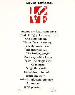 Love: Enflame  1996 Limited Edition Print - Robert Indiana