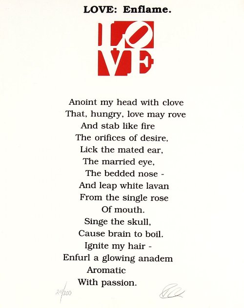 Love: Enflame PP 1996 HS Limited Edition Print by Robert Indiana