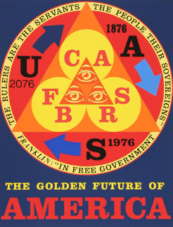 Golden Future of America 1976 Limited Edition Print - Robert Indiana