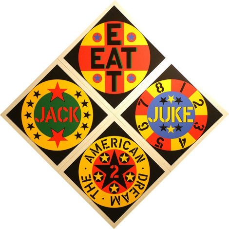 American Dream #2 1982 - Suite of 4 Limited Edition Print - Robert Indiana
