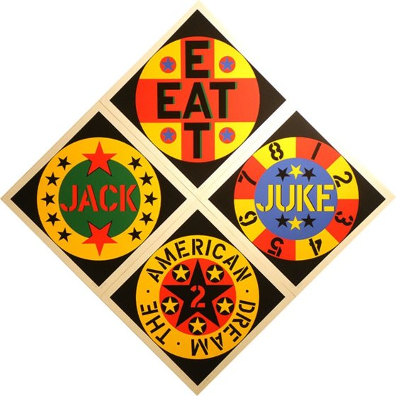 American Dream #2 Set of 4 Screenprints 1982 Limited Edition Print by Robert Indiana American Dream #2 Set of 4 Screenprints 1982 Limited Edition Print by Robert Indiana