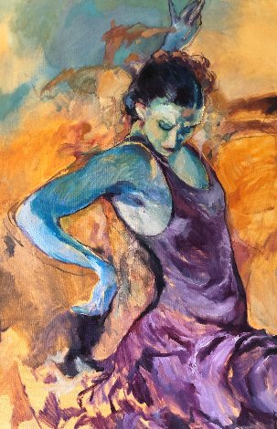 Spanish Dancer 36x24 Huge Original Painting - Rachel Isadora