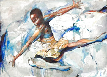 Ailey Leap 36x48 Original Painting - Rachel Isadora Ailey Leap 36x48 Original Painting - Rachel Isadora