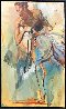 Two Dancers 62x38 - Huge Original Painting by Rachel Isadora - 1