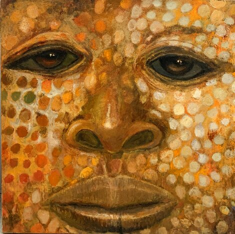 Face IV 30x36 Original Painting - Rachel Isadora