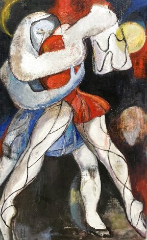 Prodigal Son and Siren 48x30 - Huge Original Painting - Rachel Isadora