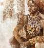 Nubia 2010 38x32 Original Painting by Rachel Isadora - 2