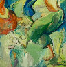 Green Dancers 48x36 - Huge Original Painting by Rachel Isadora - 1