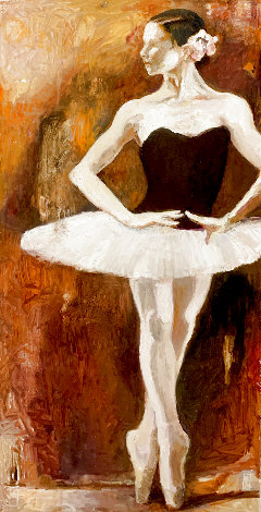 Black Tutu 50x26 - Huge Original Painting - Rachel Isadora