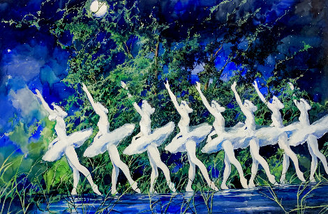 Untitled Ballet Painting VIII 12x18 Original Painting - Rachel Isadora