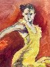 Untitled XII Flamenco Dancer 10x8 Original Painting by Rachel Isadora - 2