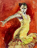 Untitled XII Flamenco Dancer 10x8 Original Painting by Rachel Isadora - 0