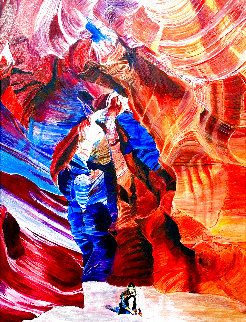 Native American Series 07 2018 49x37 - Huge Original Painting - Ismail Khelalfa Native American Series 07 2018 49x37 - Huge Original Painting - Ismail Khelalfa