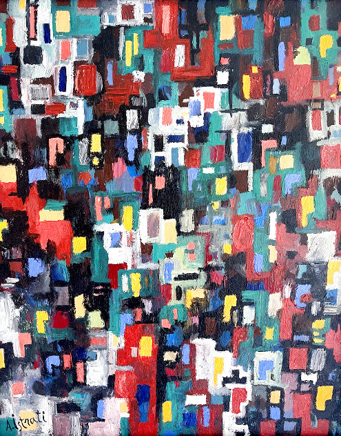 Untitled Abstract 21x17 Original Painting by Alexandre Istrati