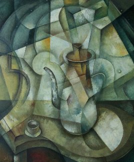 Still Life With Coffee Pot 2018 23x19 Original Painting - Eugene Ivanov Still Life With Coffee Pot 2018 23x19 Original Painting - Eugene Ivanov