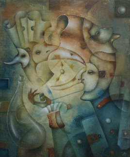 Masquerade No. 3 2018 23x19 Original Painting - Eugene Ivanov Masquerade No. 3 2018 23x19 Original Painting - Eugene Ivanov