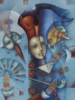 Masquerade No. 5. 2018 21x33 Original Painting - Eugene Ivanov Masquerade No. 5. 2018 21x33 Original Painting - Eugene Ivanov