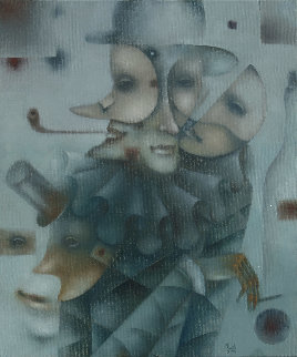 Masquerade No. 7 2019 23x19 Original Painting - Eugene Ivanov Masquerade No. 7 2019 23x19 Original Painting - Eugene Ivanov
