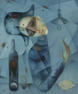 Blue Harlequin 2019 24x20 Original Painting - Eugene Ivanov Blue Harlequin 2019 24x20 Original Painting - Eugene Ivanov