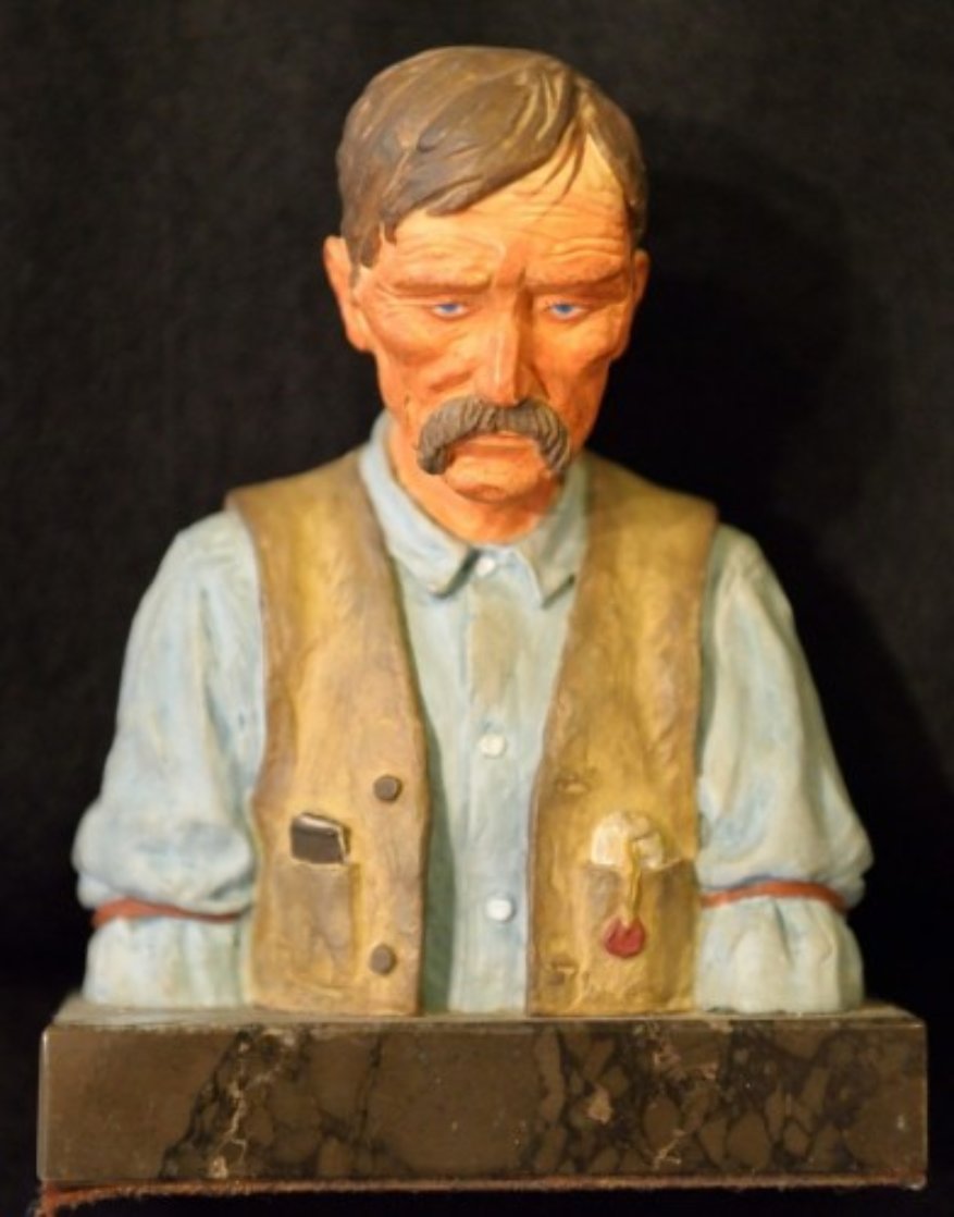 Old Timer Bronze Sculpture 1970 10 in  Sculpture by Harry Andrew Jackson