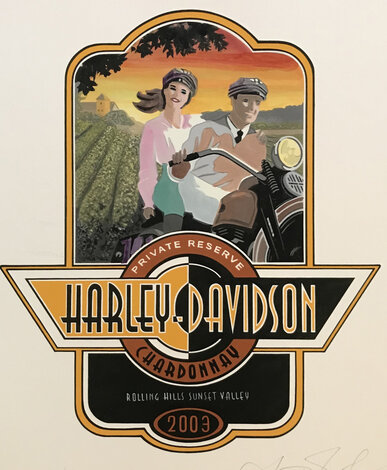 Chardonnay Wine Label (Original) and Get the Lead Out Suite of 7 Giclees 2018 Original Painting - Scott Jacobs