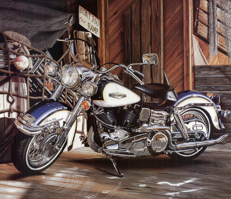 Catch of the Day - Huge - Harley Limited Edition Print - Scott Jacobs