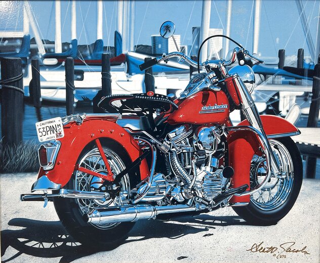 Panacea 1997 - Framed Giclee on Canvas - Harley Davidson by Scott Jacobs