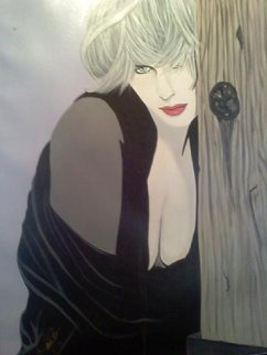 Untitled Woman 1990 35x27 Original Painting - Scott Jacobs Untitled Woman 1990 35x27 Original Painting - Scott Jacobs