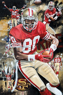 Jerry Rice Golden Rice 2016 25x35 Original Painting - Joshua Jacobs Jerry Rice Golden Rice 2016 25x35 Original Painting - Joshua Jacobs