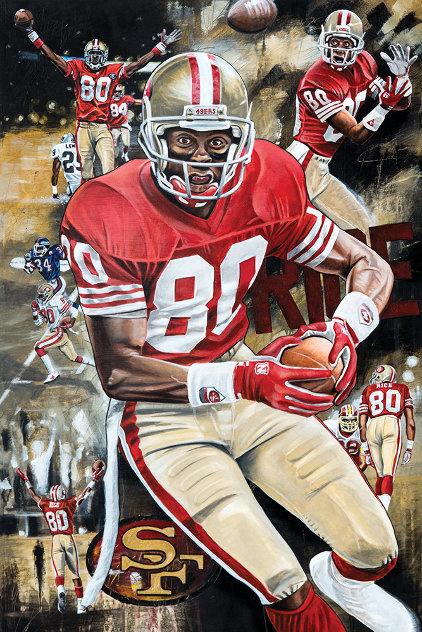 Jerry Rice Golden Rice 2016 25x35 Original Painting by Joshua Jacobs