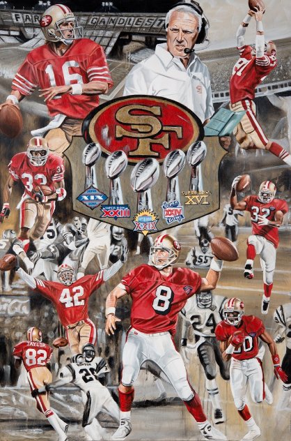 49ers Champions Tribute 2016 26x39 Original Painting by Joshua Jacobs