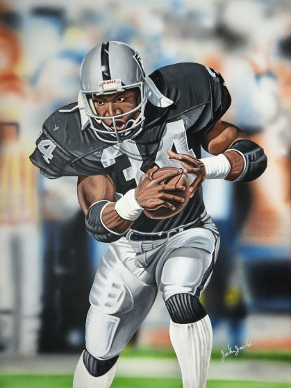 Bo Jackson, Bo Knows 2016 27x21 by Joshua Jacobs - For Sale on Art Brokerage