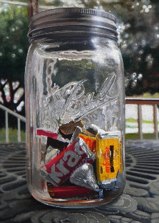 Ball Jar Booty 2018 22x18 Original Painting - Frank Jakum Ball Jar Booty 2018 22x18 Original Painting - Frank Jakum