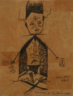 Jamali Drawing 1993 23x20 Drawing - Jamali Jamali Drawing 1993 23x20 Drawing - Jamali