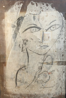 Bianca Oil on Cork 58x40 Original Painting - Jamali Bianca Oil on Cork 58x40 Original Painting - Jamali