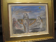 Bathers Suite of 4 Paintings 1982 33x58 Super Huge Original Painting by Jamali - 4 Bathers Suite of 4 Paintings 1982 33x58 Super Huge Original Painting by Jamali - 4
