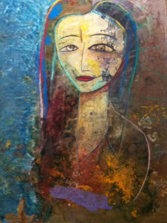 Untitled Portrait 11095 2006 88x65 Super Huge Original Painting - Jamali Untitled Portrait 11095 2006 88x65 Super Huge Original Painting - Jamali