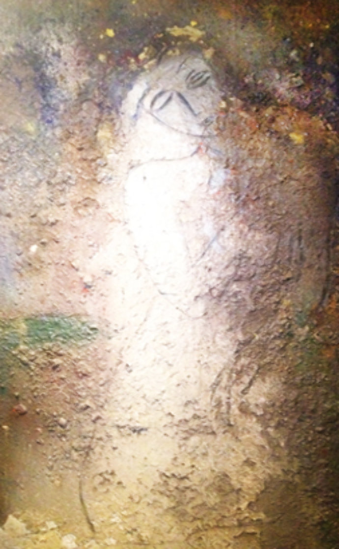 Seated Figure 1995 84x60 Huge Original Painting by Jamali Seated Figure 1995 84x60 Huge Original Painting by Jamali