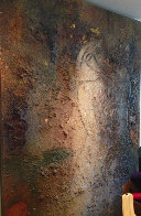 Seated Figure 1995 84x60 Huge Original Painting by Jamali - 3 Seated Figure 1995 84x60 Huge Original Painting by Jamali - 3
