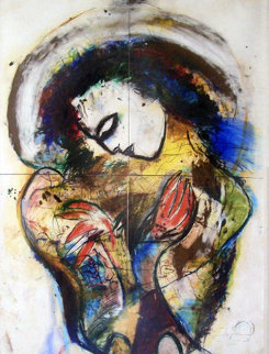 Phoenix Original Pastel 1970 55x71 Original Painting - Jamali Phoenix Original Pastel 1970 55x71 Original Painting - Jamali