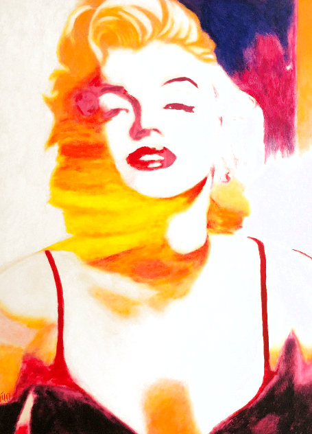Marilyn Pose 6 2007 45x35 - Huge Original Painting by James F. Gill